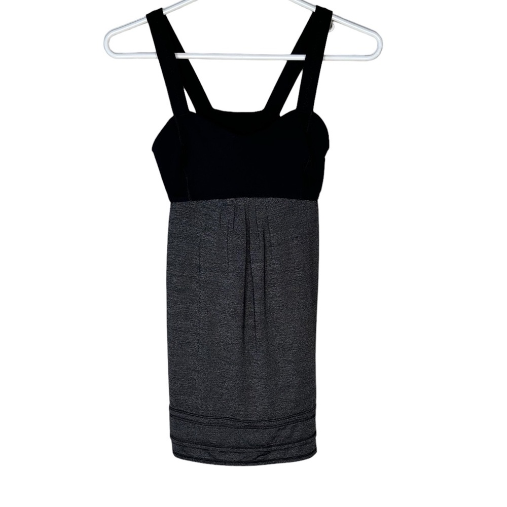 Lululemon Womens Black Gray Baby Doll Smock Tank Top 4